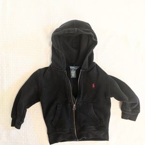 Polo by Ralph Lauren Black 3T Zip Up Hoodie